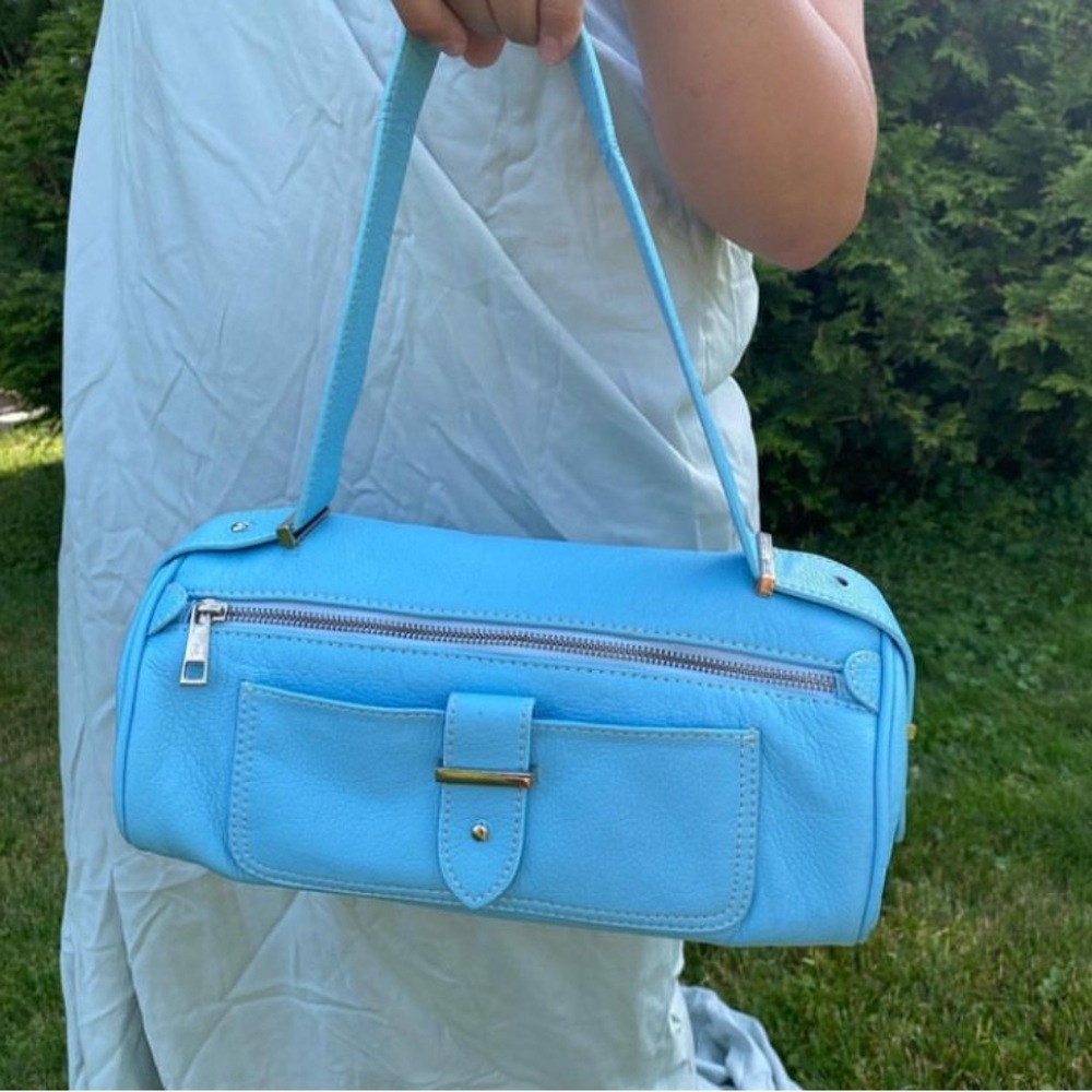 Baby Blue Barrel Bag